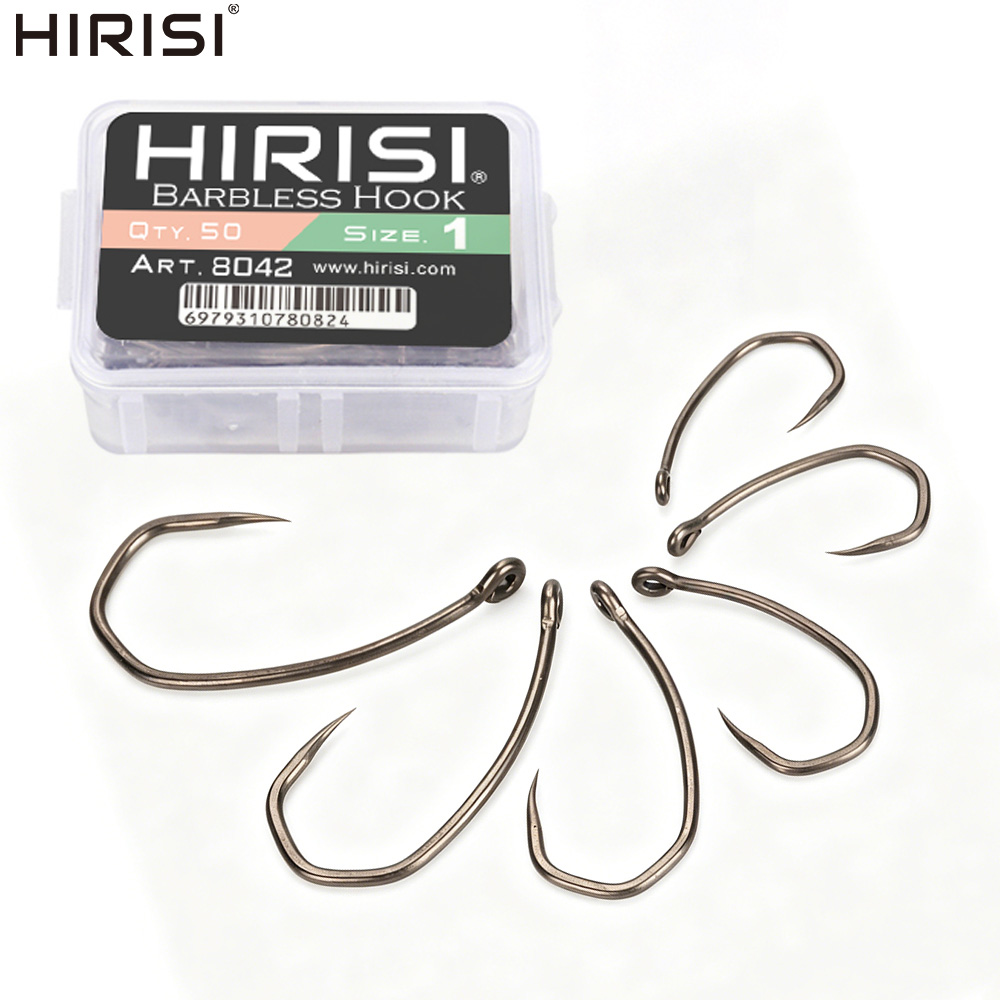 Fishing Hook Barbless - Hirisi 8042 100 Pezzi Ami da