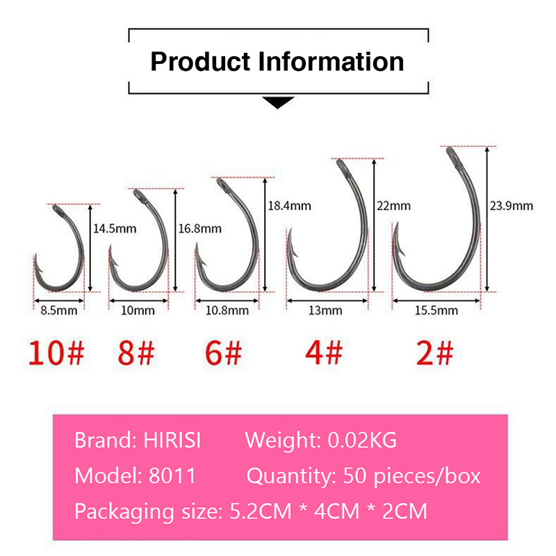 Fishing Hook Box - Nuovo Set di 50 Ami da