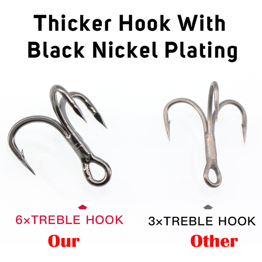 6X Amo da pesca triplo 10 pezz - Fishing Hook Barbless recensione e prezzo