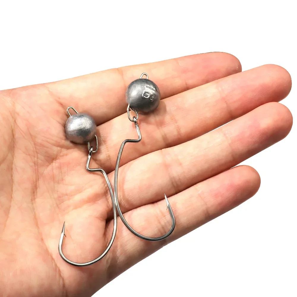 5 pz Metallo Jig Testa Verme G - Fishing Hook Weedless recensione e prezzo