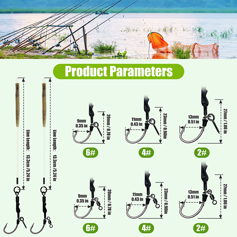 6 pezzi/10 pezzi Ronnie rig 3  - Fishing Hook Assortment recensione e prezzo
